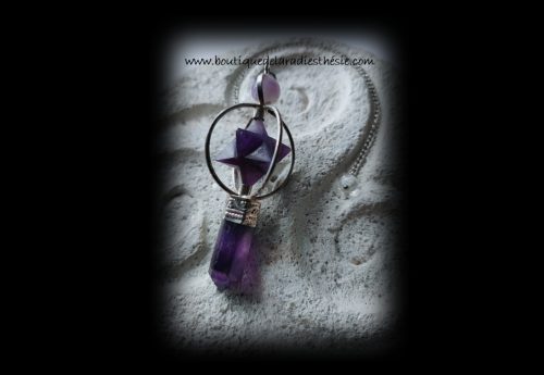 Pendule Merkabah 3 Améthystes – Image 2