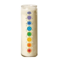 Bougie en verre – Chakras