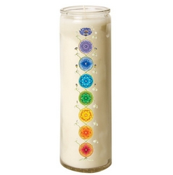 Bougie en verre – Chakras