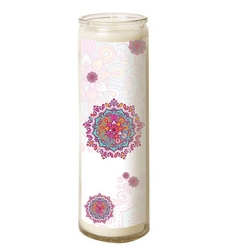 Bougie en verre – Mandala