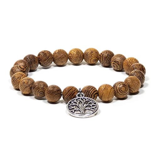 Mala bracelet Bois Wengé et Arbre de Vie – Image 2