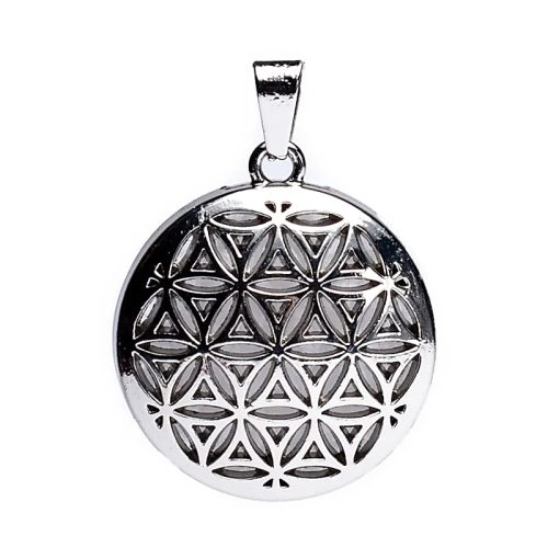 Pendentif Fleur de vie et Cristal de roche – Image 2
