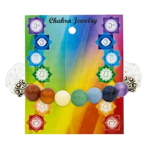 Bracelet 7 chakras et Cristal de roche – Image 3