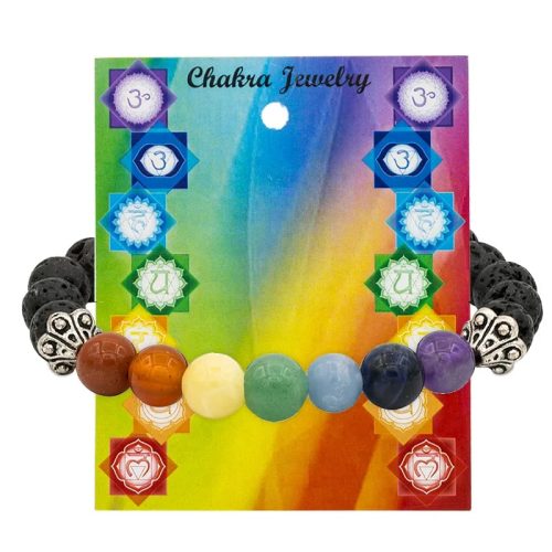 Bracelet 7 chakras et Roche de lave – Image 3