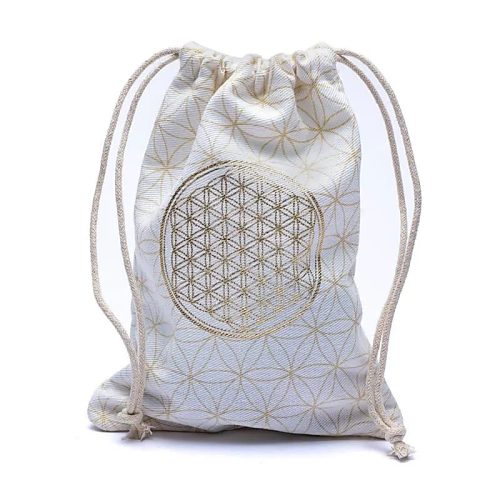 Grande pochette coton fleur de vie – Image 2
