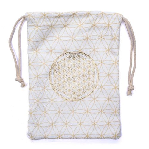 Grande pochette coton fleur de vie – Image 3
