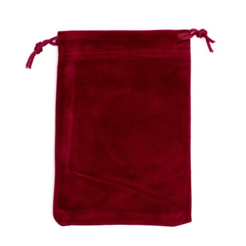 Pochette velours bordeaux – Image 3
