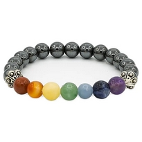 Bracelet 7 chakras et Hématite