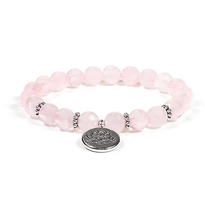 Mala bracelet Quartz Rose et Lotus