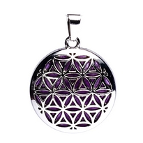 Pendentif Fleur de vie et Améthyste