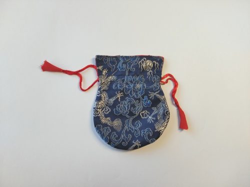 Pochette pendule en brocart bleu marine – Image 2