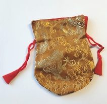 Pochette pendule en brocart mordoré