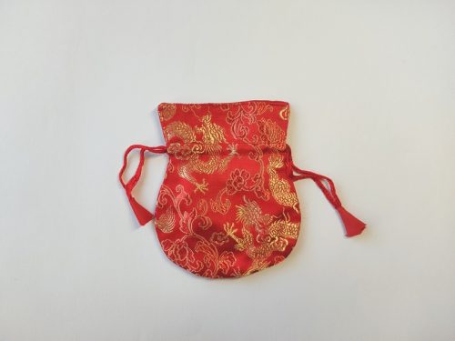 Pochette pendule en brocart rouge – Image 3