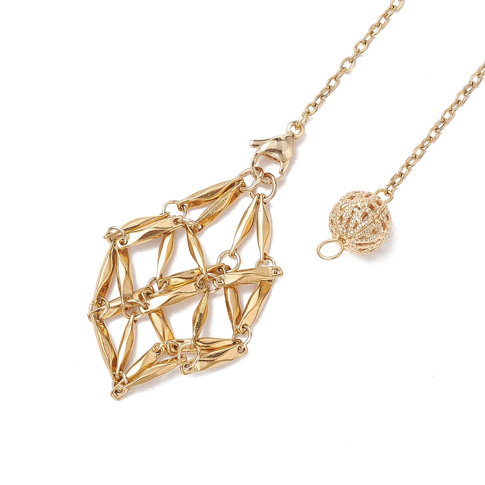 Pendule macramé métal doré – Image 4